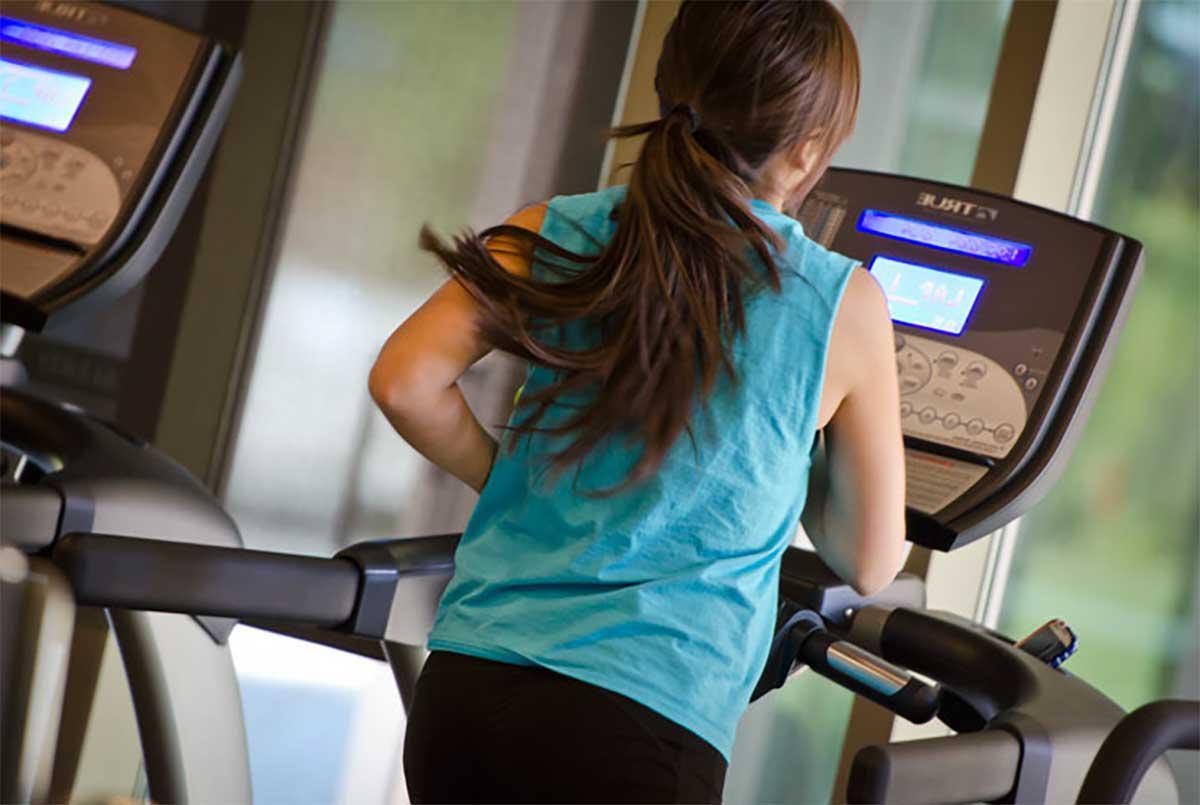 Woman on treadmill